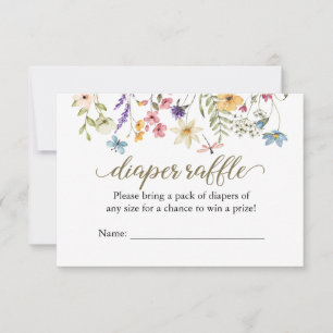 Carte de tirage au sort de couche pour bébé Wildfl