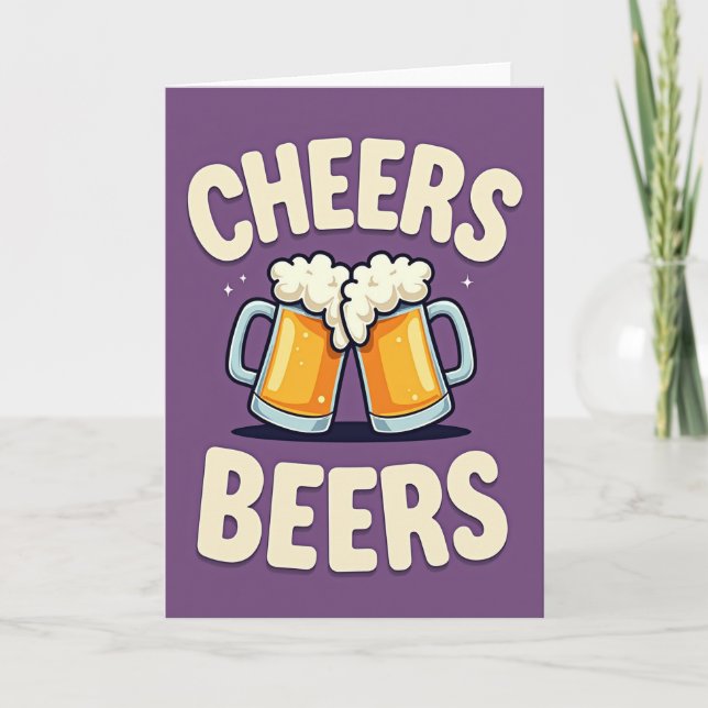 Carte de Toast d'Anniversaire Cheers (Devant)