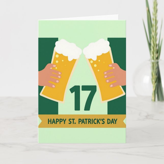 Carte de toast motif Green Hands (Devant)