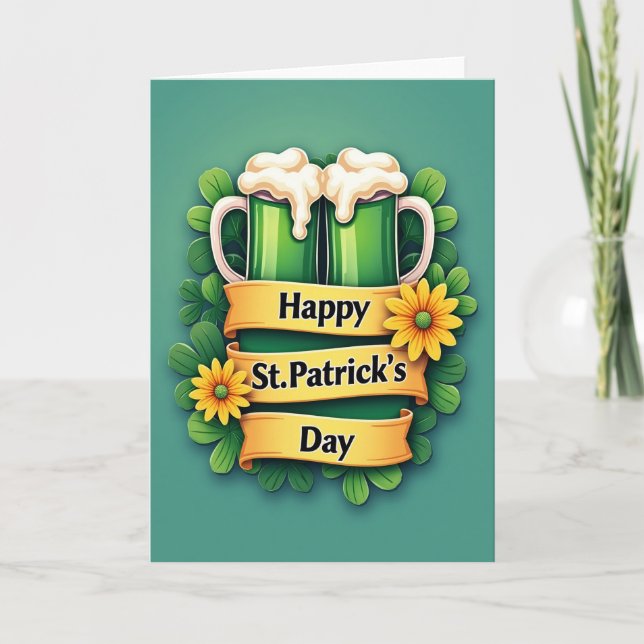 Carte de toast pour la Saint-Patrick (Devant)