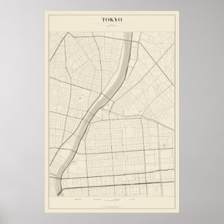 Carte de Tokyo Poster
