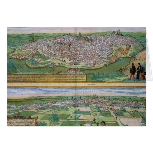 Carte de Toledo et de Valladolid, de 'Civitates (Devant horizontal)