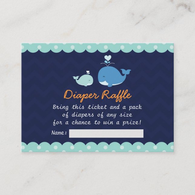 carte de tombola de baleine (Devant)