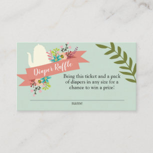 Carte de tombola de couche-culotte de baby shower