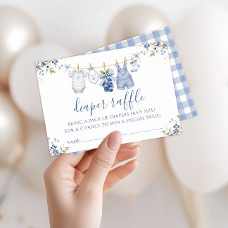 Carte de tombola de couches pour Baby Shower garço