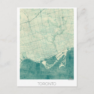 Carte de Toronto Blue Vintage Watercolor