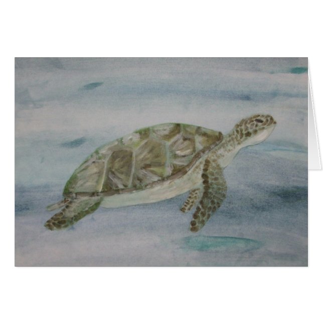Carte de tortue de mer (Devant horizontal)