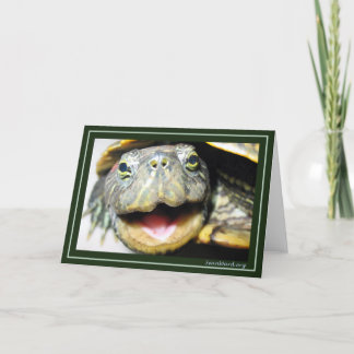 Carte de tortue heureuse