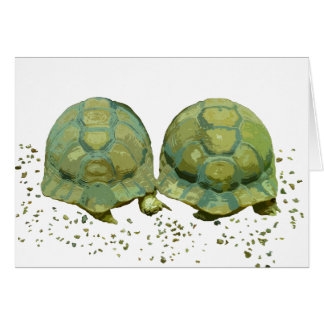 Carte de tortues de bande dessinée