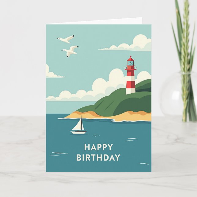 Carte de Tour Côtière d'Anniversaire (Devant)
