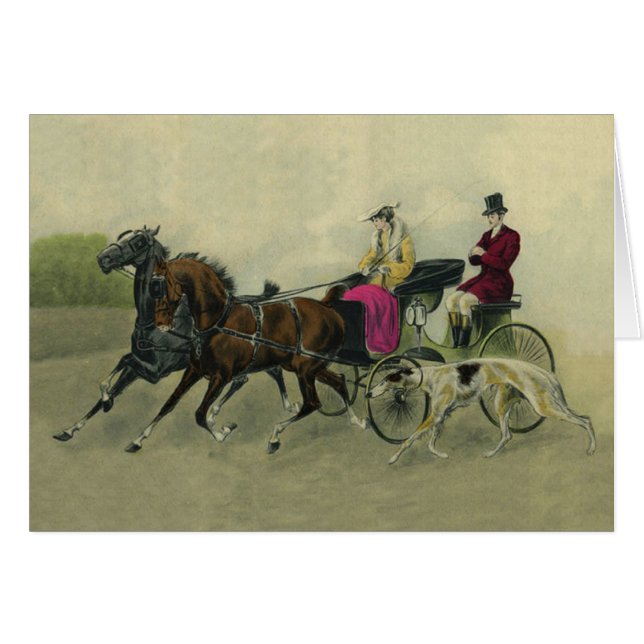 Carte de tour de chariot de barzoï (Devant horizontal)