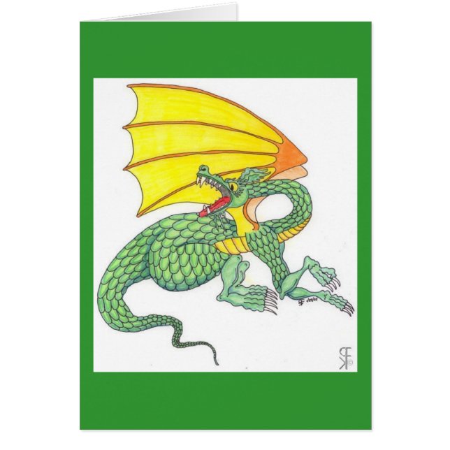 Carte de Tout-Occasion de dragon vert (Devant)