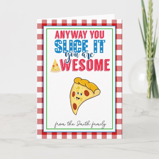 Carte de toute façon vous le découpez la pizza d'appréci (Devant)