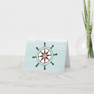 Carte de toutes les occasions Nautical Ship's Whee