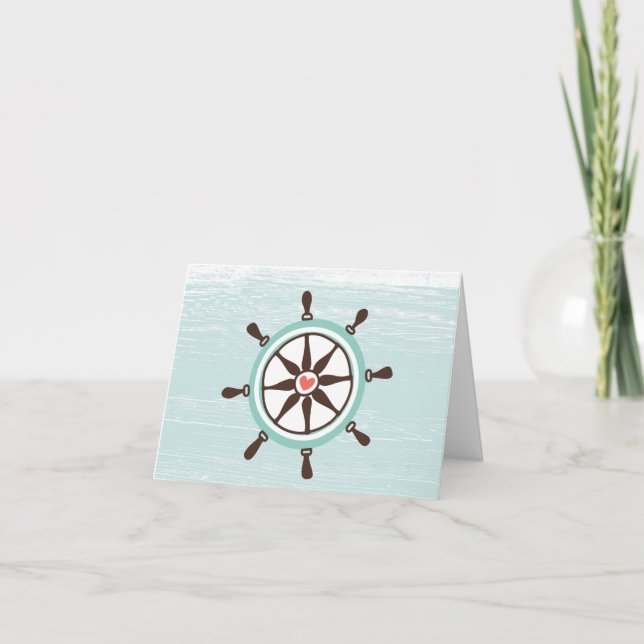 Carte de toutes les occasions Nautique Bateau Roue (Devant)