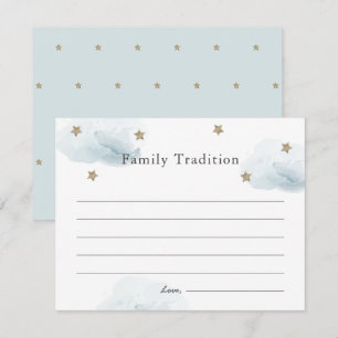 Carte de tradition familiale Baby shower Stars & C