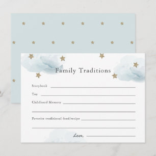 Carte de tradition familiale Baby shower Stars & C