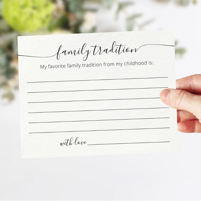 Carte de tradition familiale préférée pour la fête (Créateur téléchargé)