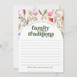 Carte de traditions familiales pour baby shower Wi
