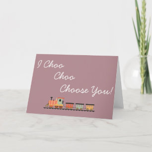 Carte de train de jour Valentines