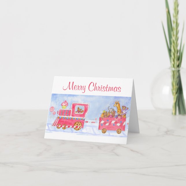 Carte de train de Noël (Devant)