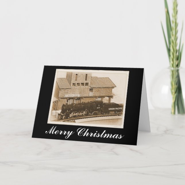 Carte de train Joyeux modèle de Noël (Devant)