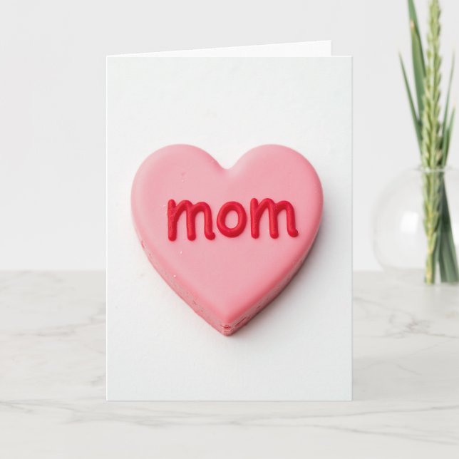 Carte de traitement de cœur de maman douce (Devant)