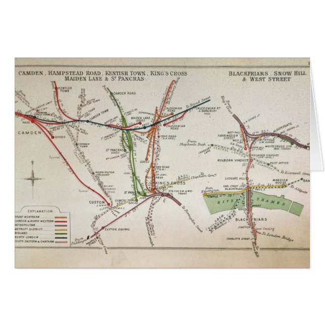 Carte de transport de Londres, c.1915 (Devant horizontal)