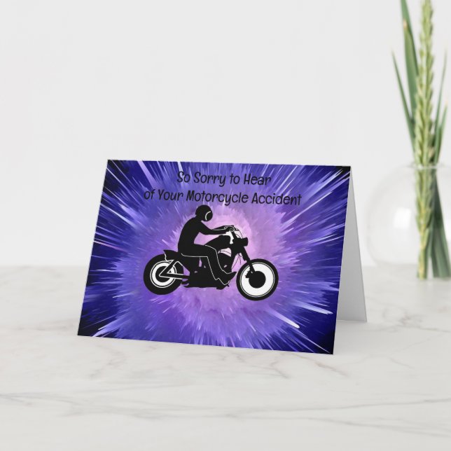 Carte de transport pour moto Accident Get Well Car (Devant)