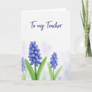 Carte de Tribut Floral pour Enseignant