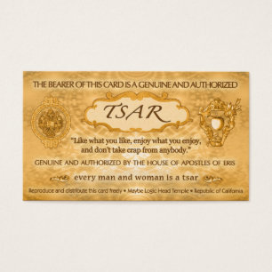Carte de TSAR de Robert Anton Wilson (100 cartes)