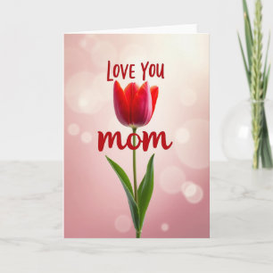 Carte de tulipe pour maman que j'aime