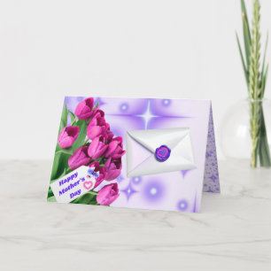 Carte de tulipes pour la fête des mères