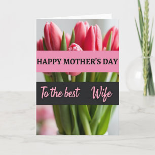 Carte de tulipes pour la fête des mères chaleureus