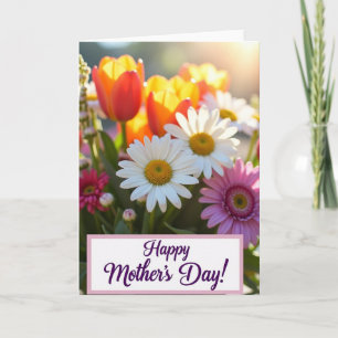 Carte de tulipes pour la fête des mères Radiant
