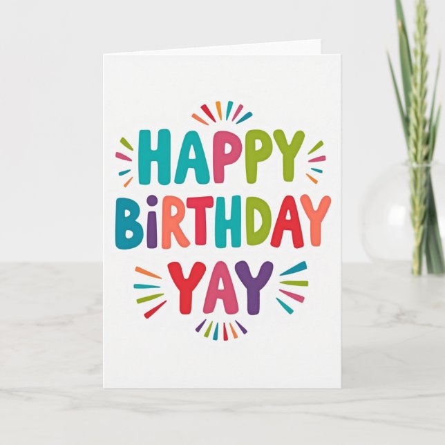 Carte de type anniversaire vibrante (Devant)