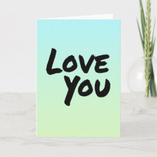 Carte de type coup de pinceau Je t'aime