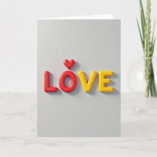 Carte de type gras pour l'amour romantique