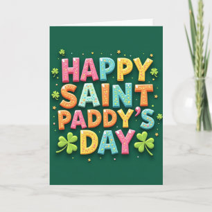 Carte de typographie amusante pour la Saint-Patric