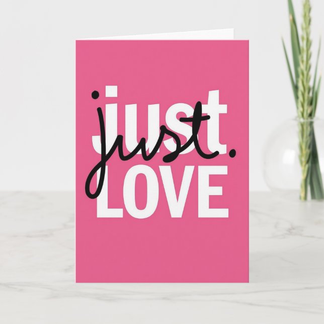 Carte de typographie d'amour moderne (Devant)