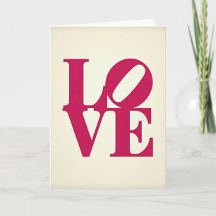 Carte de typographie d'amour romantique