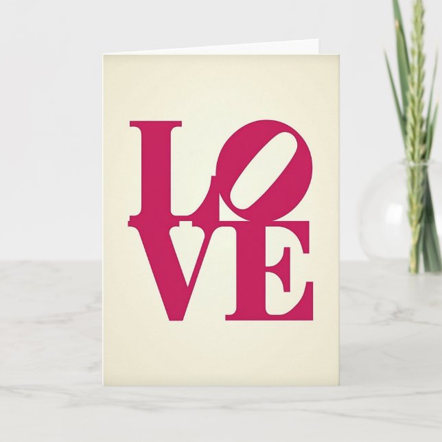 Carte de typographie d'amour romantique (Devant)
