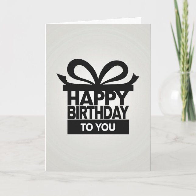 Carte de typographie de cadeau d'anniversaire (Devant)