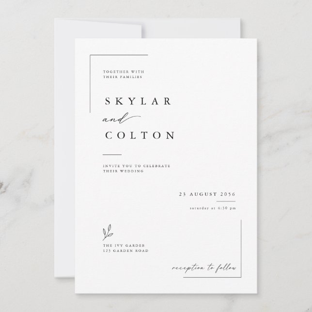 Carte de typographie élégante avec photo romantiqu (Devant)