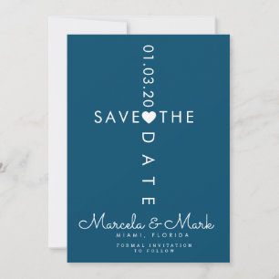 Carte de typographie pour annoncer la date de sauv
