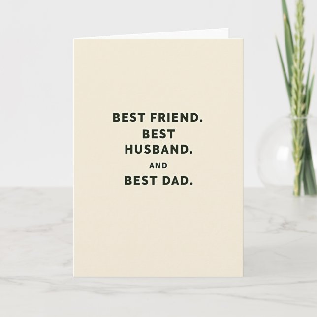 Carte de typographie pour le meilleur papa (Devant)