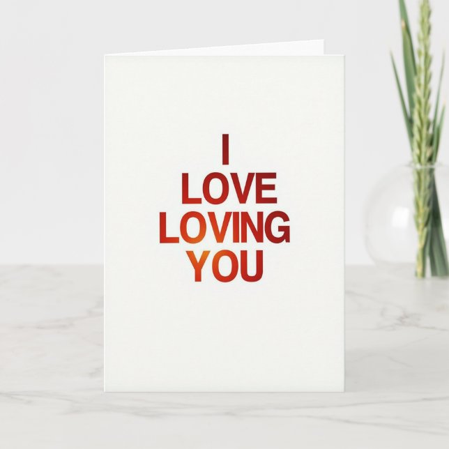 Carte de typographie romantique Je t'aime (Devant)