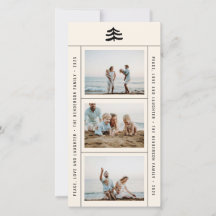 Carte de vacances À feuillage persistant simple mu