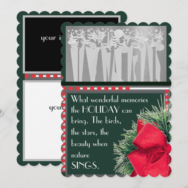 Carte de vacances à plat (Devant / Derrière)