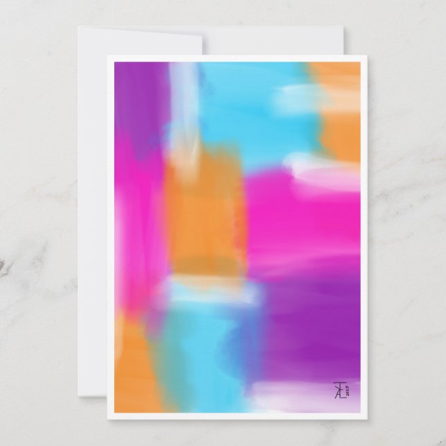 Carte de vacances Abstraite minimaliste Vibrant (Devant)